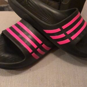 Brand New Adidas slides. Hot pink!